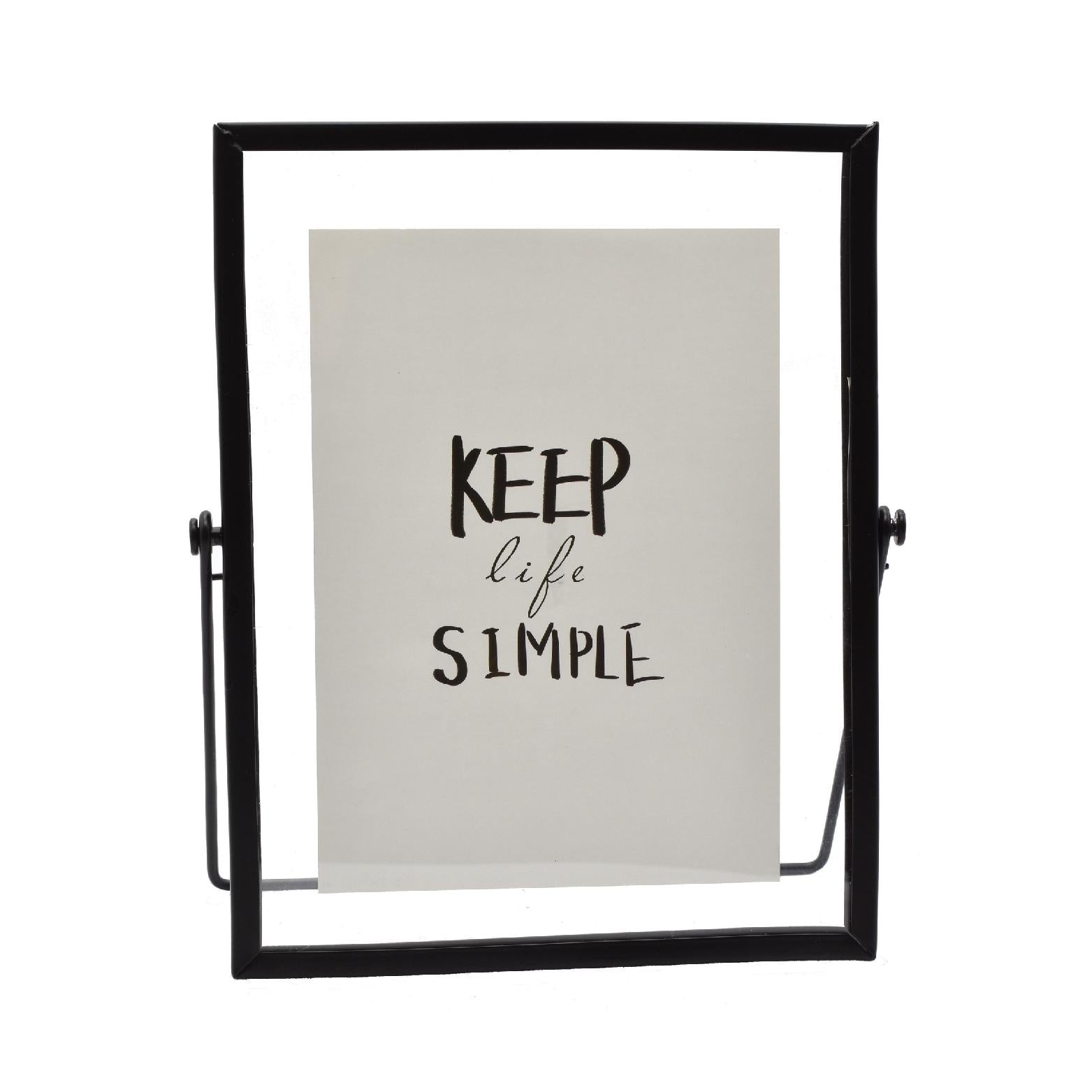 Black metal photo frame