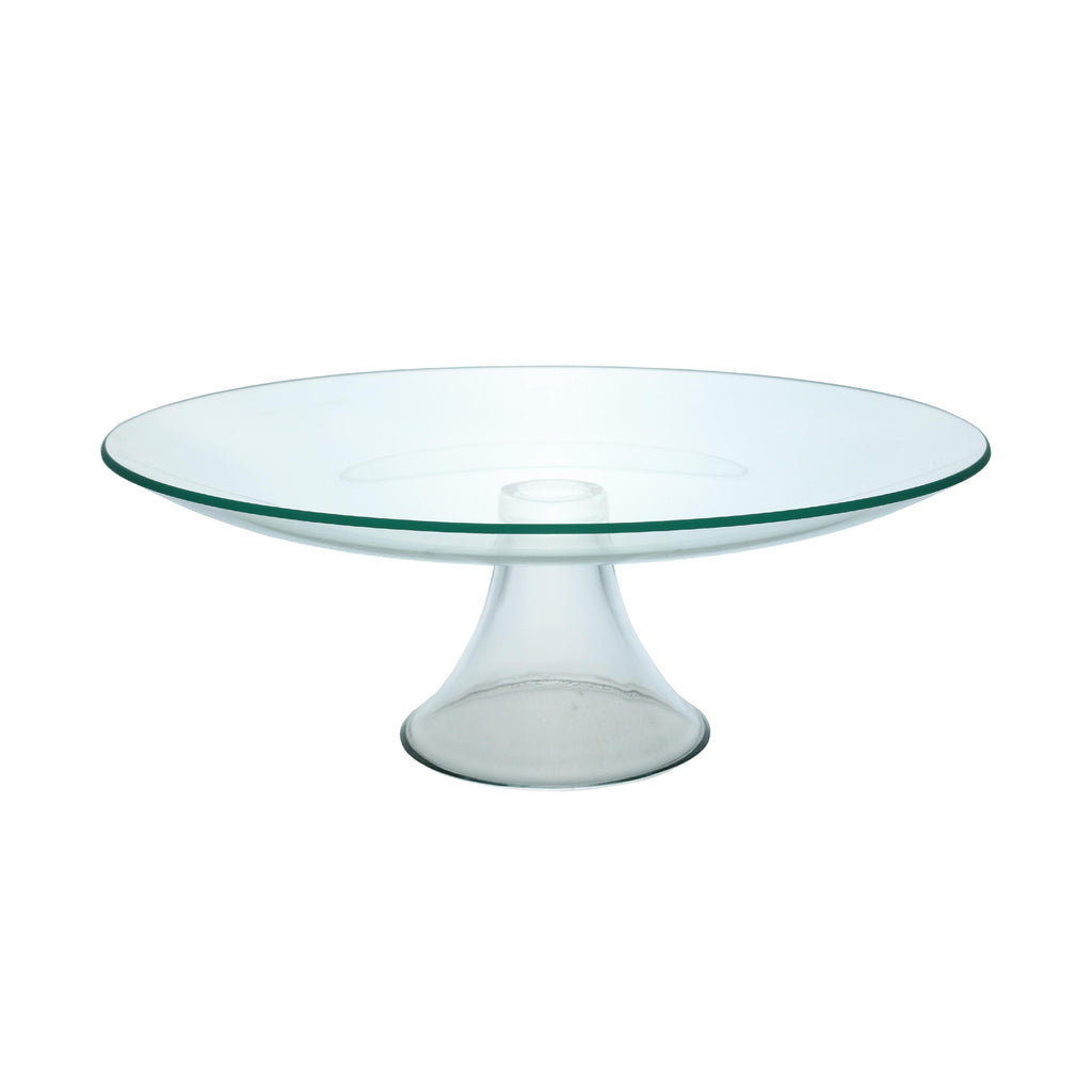Clear glass footed cake stand