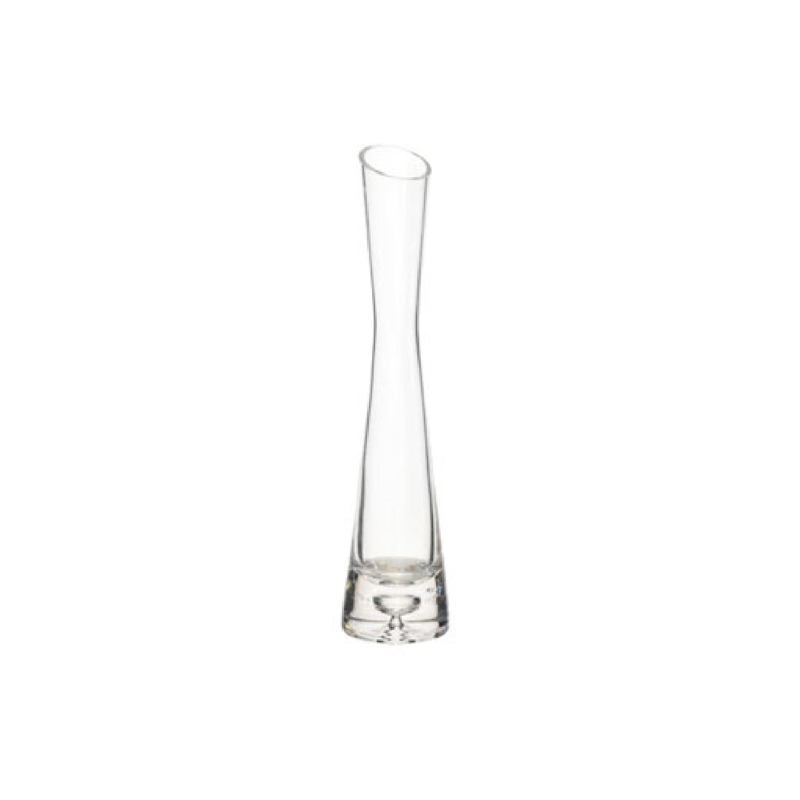 Clear glass bud vase