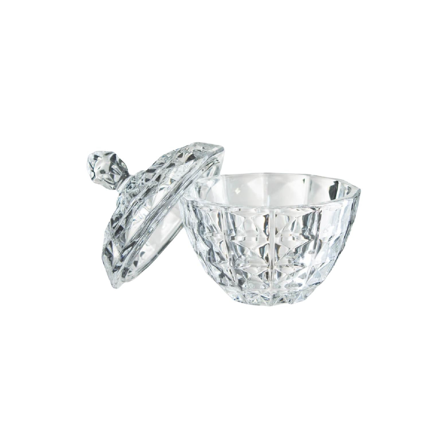 Decorative mini glass trinket box