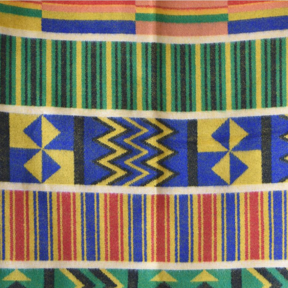 Kente colourful pure acrylic throw