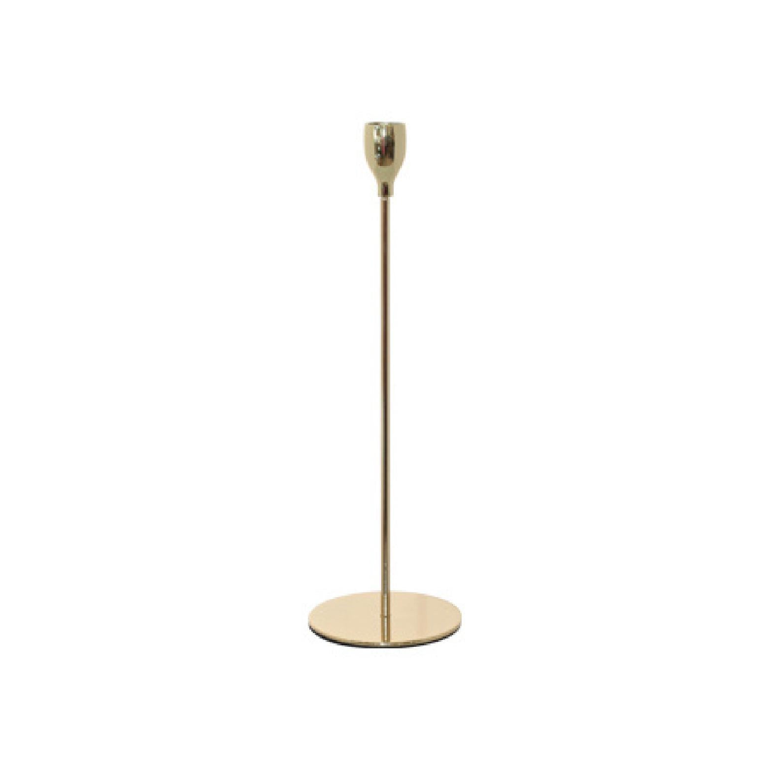 Gold metal candle holder