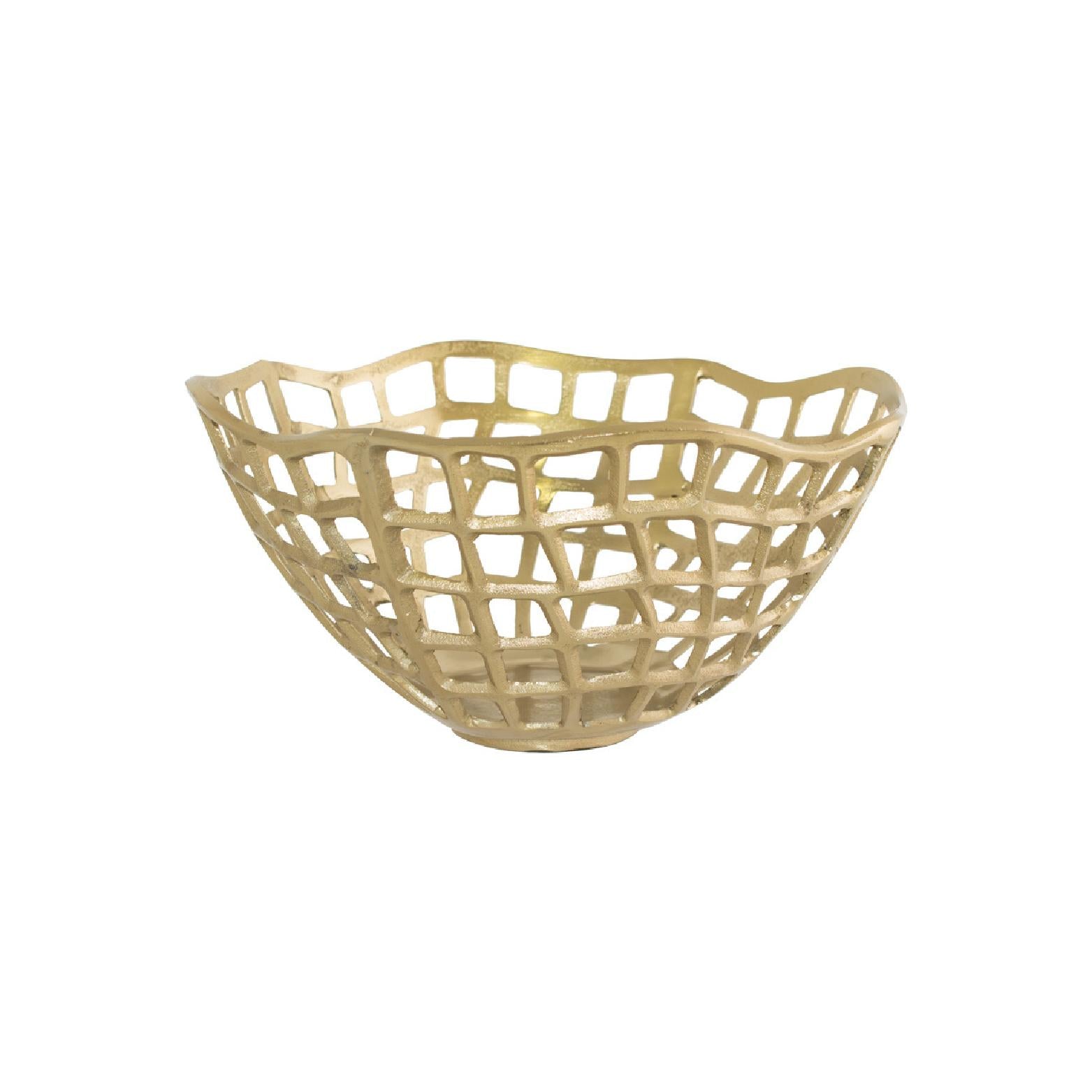 Gold metal decorative bowl