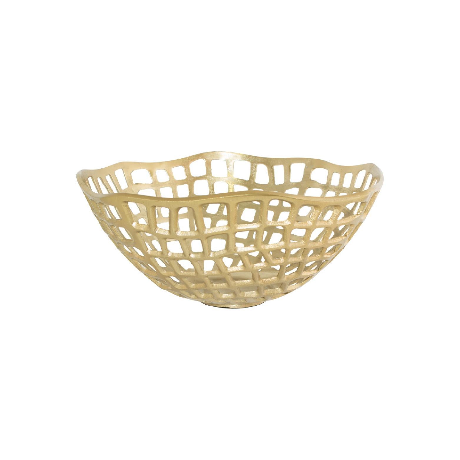 Gold metal decorative bowl