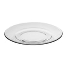 Clear glass dinner plate