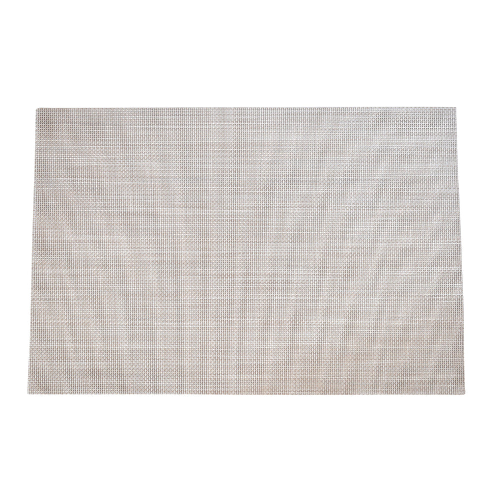 Natural coloured woven pvc placemat