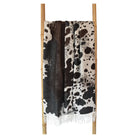 Faux nguni skin ivory and black coloured luxury throw