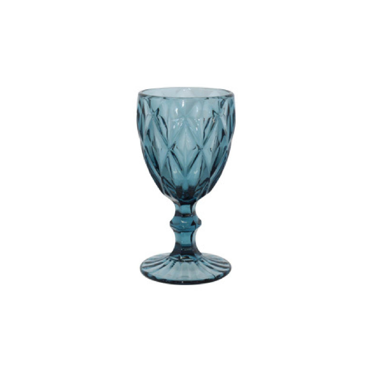 Blue decorative glass drinkware