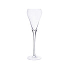 Sleek tapered glass champagne flute with elegant modern design