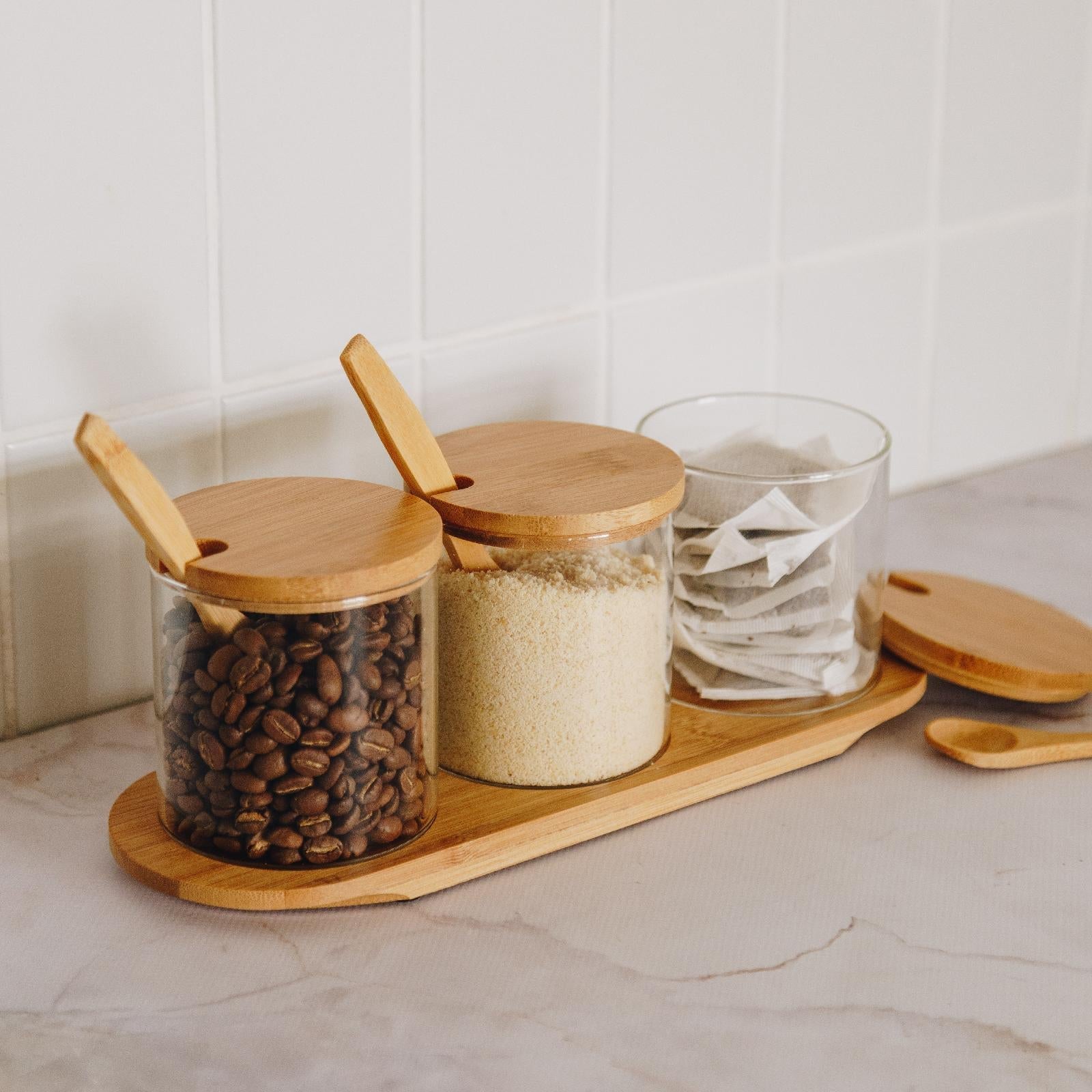 Kitchen storage styled in modern kitchen