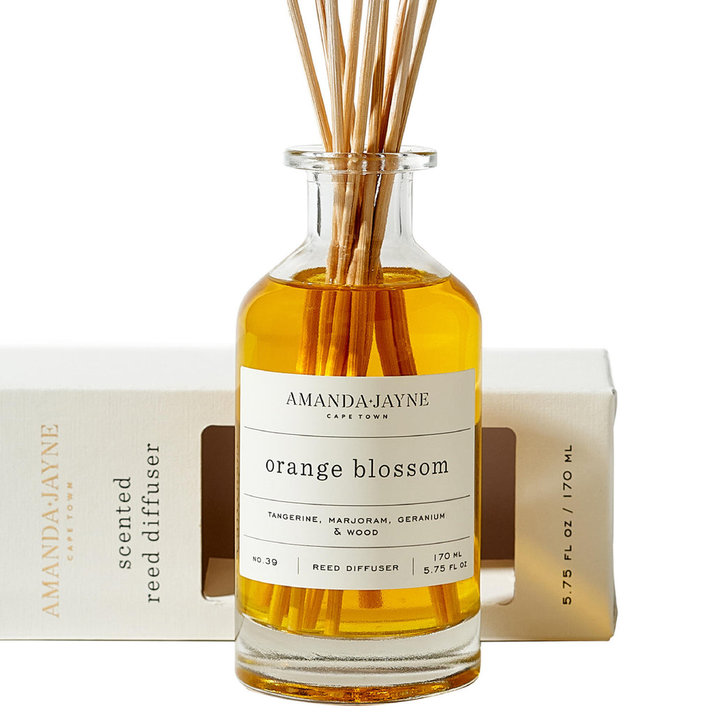 Orange blossom scented reed diffuser by Amanda-Jayne