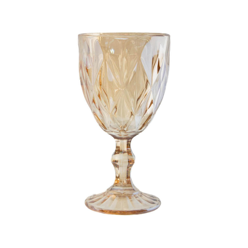 Amber elegant wine glass