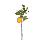 Artificial lemon stem with green leaves
