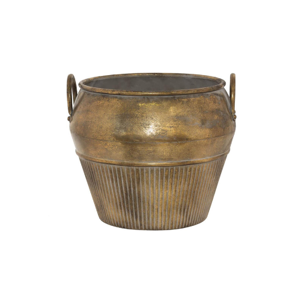 Bali metal handled pot
