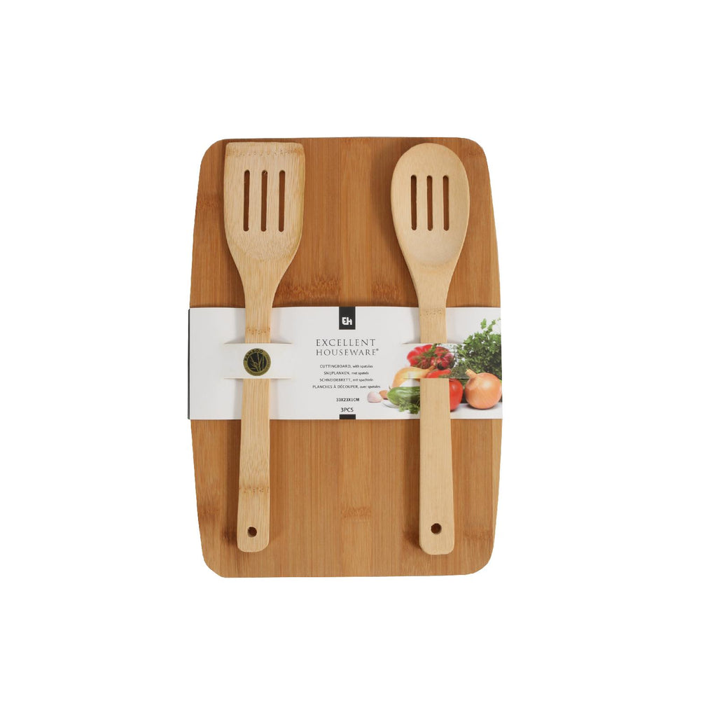 Bamboo board and utensils