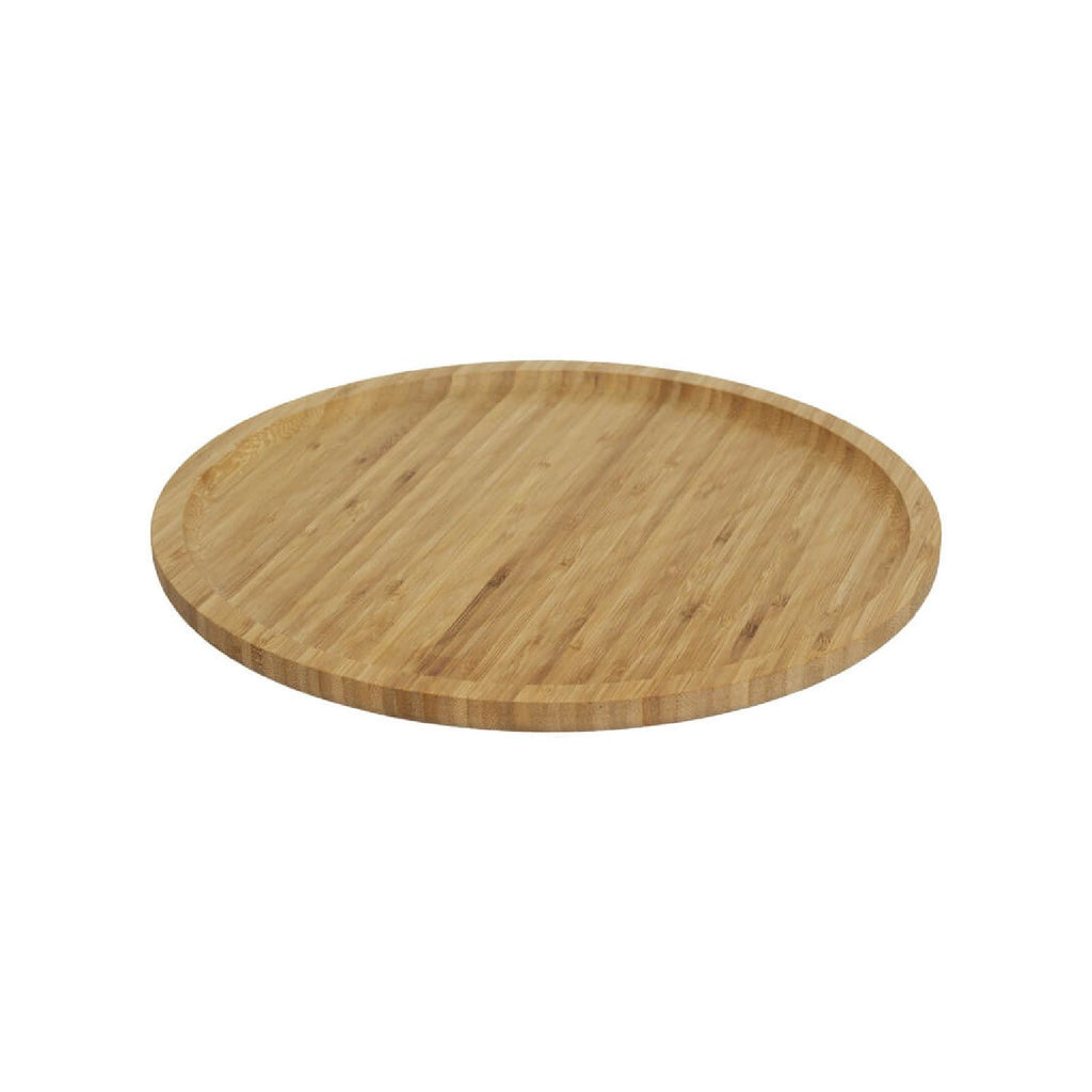 Round bamboo cake board