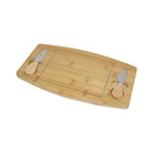Bamboo cheese board with utensils