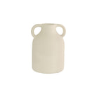 Beige handled ceramic vase