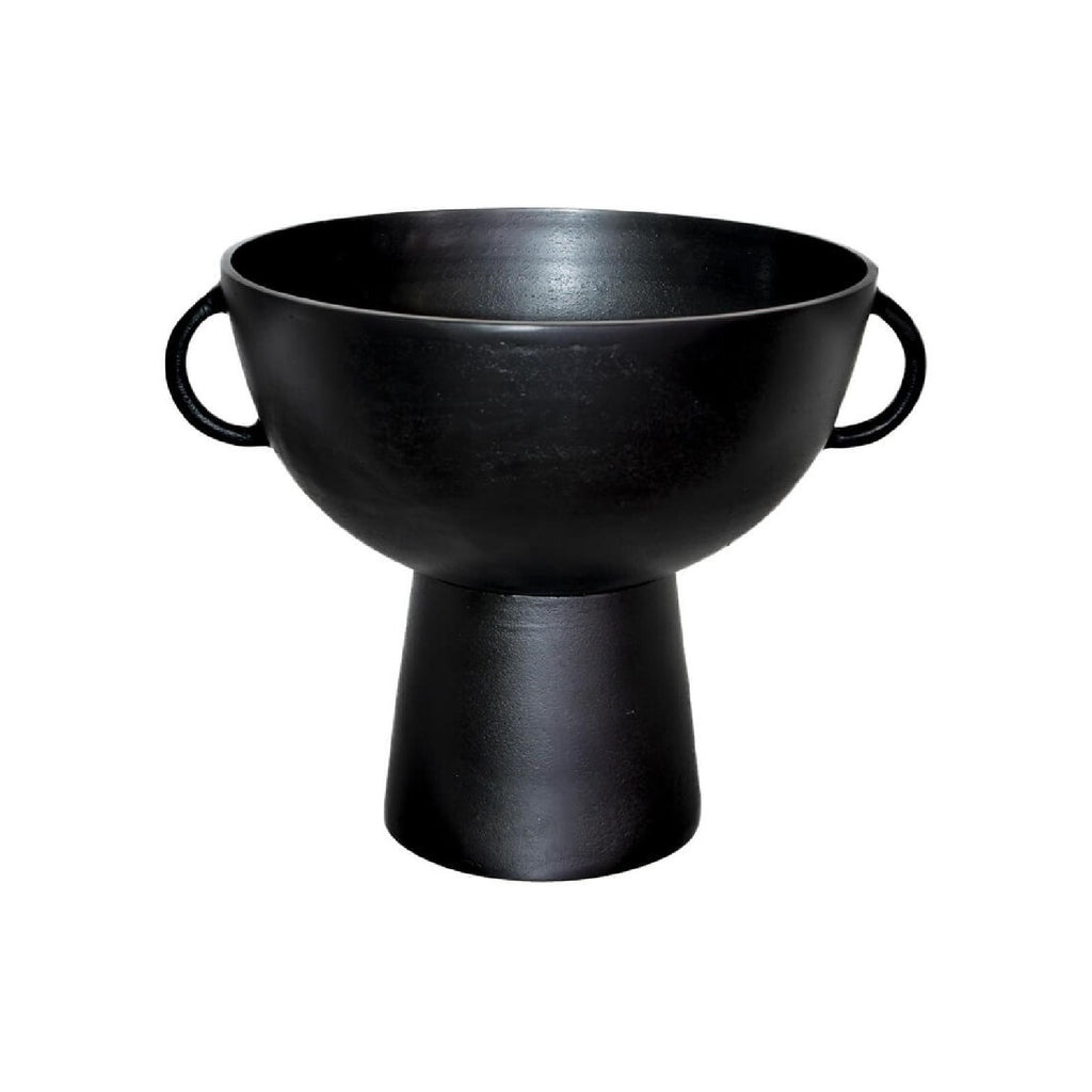 Black footed bowl with handles
