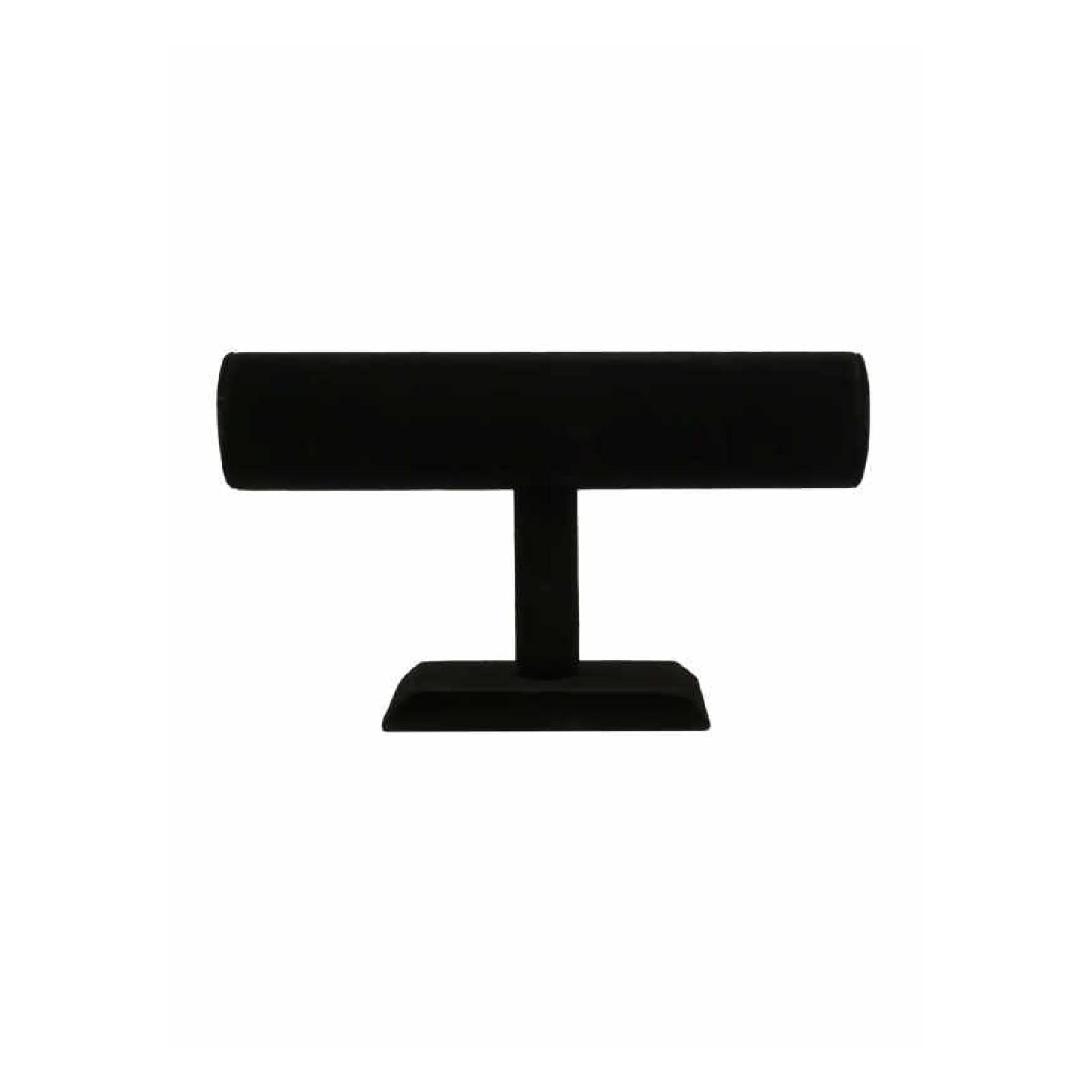 Black velvet bracelet display bar