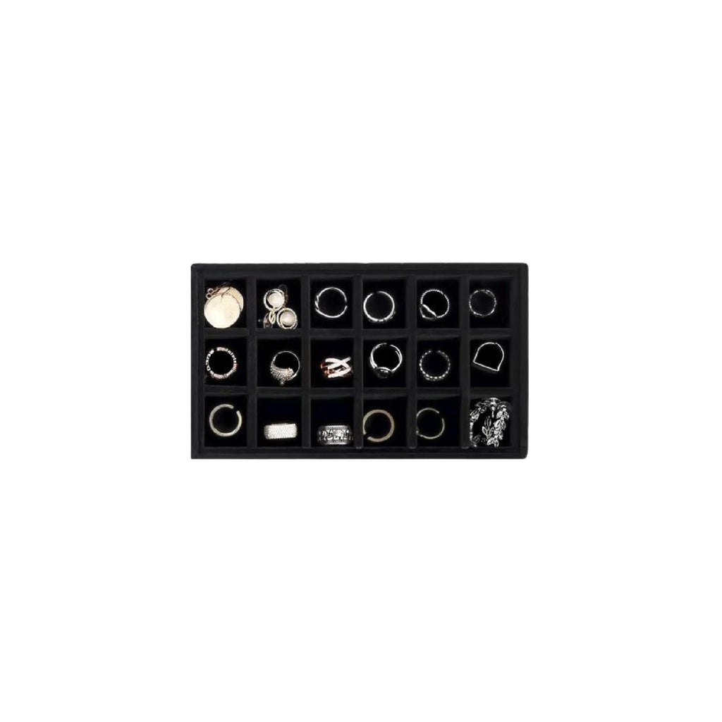 Black velvet jewellery tray