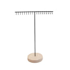 Black and wood necklace holder