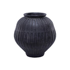 Black textured vase