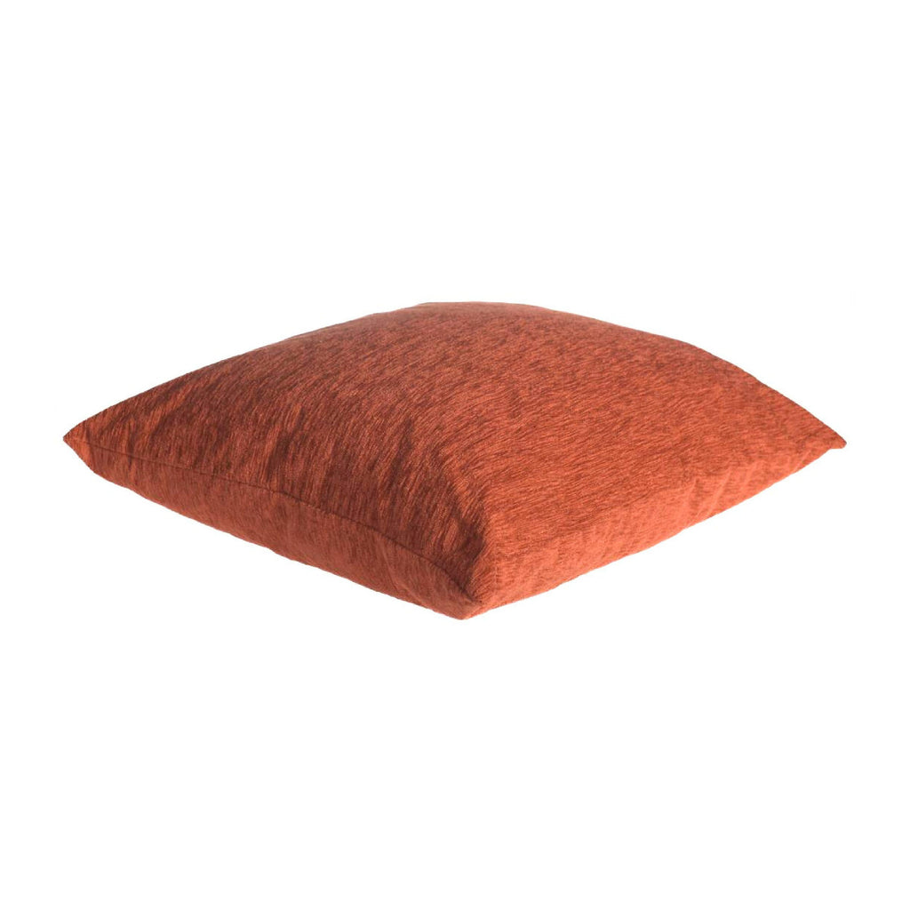 Cinnabar coloured chenille scatter cushion