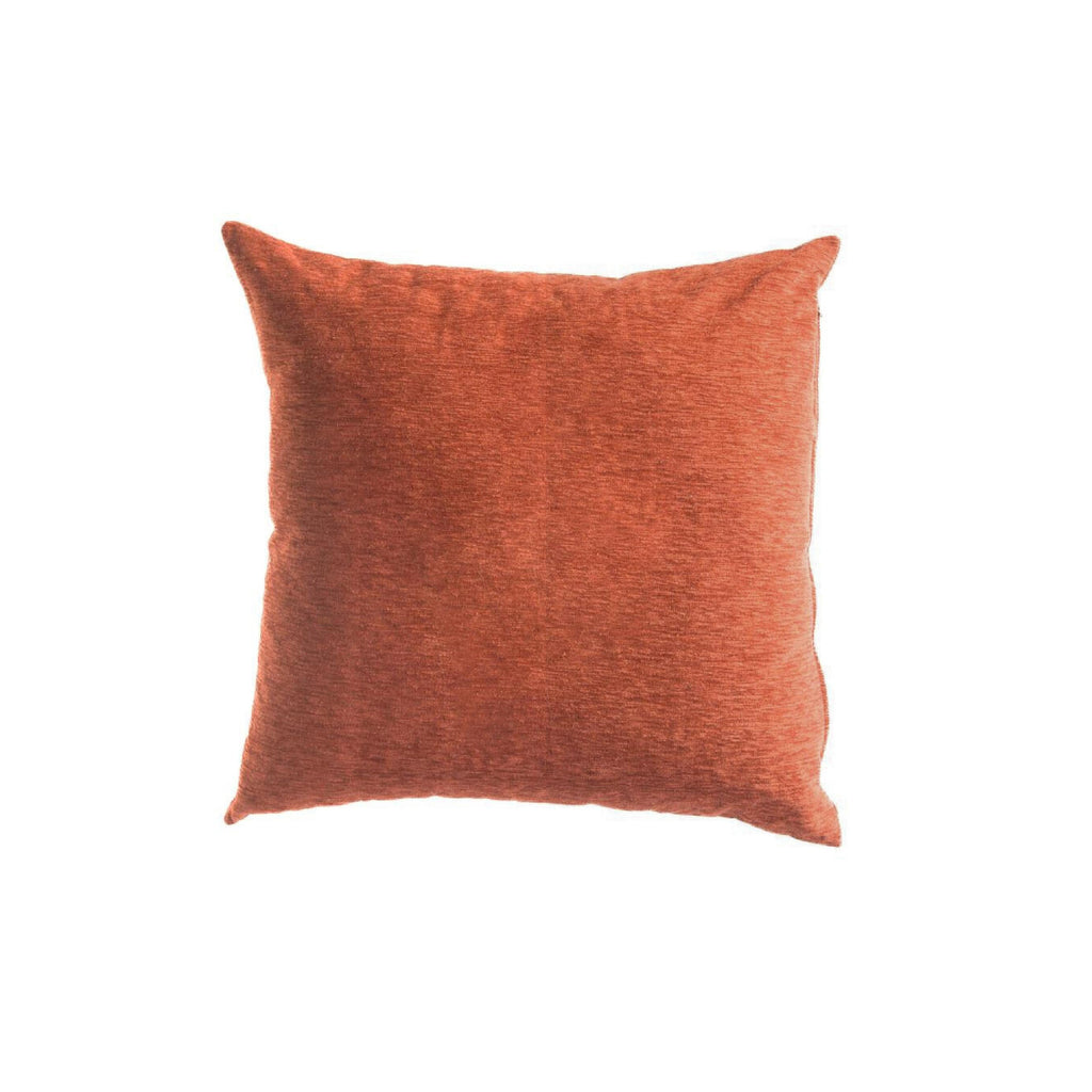 Cinnabar coloured chenille scatter cushion