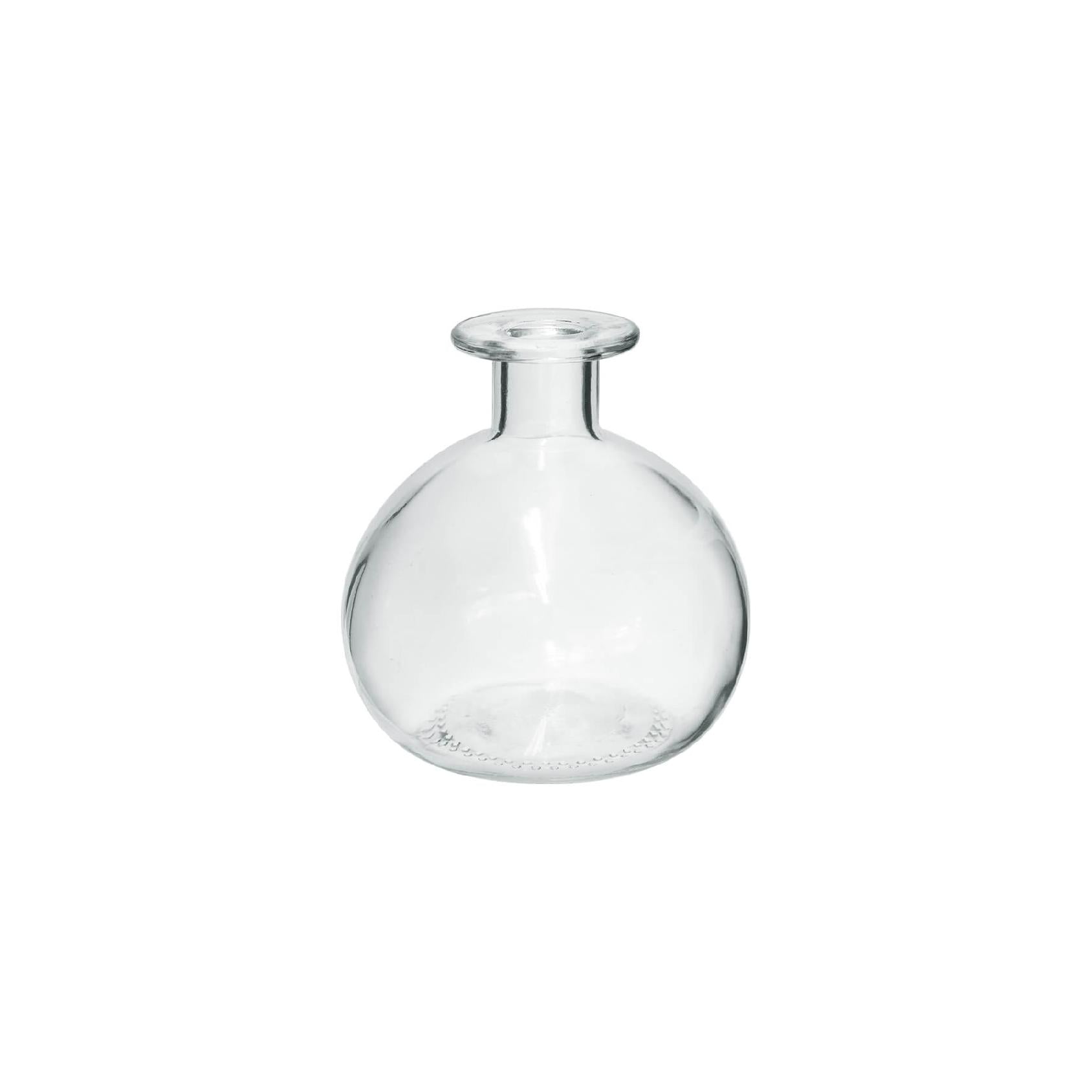 Clear mini glass bottle bud vase