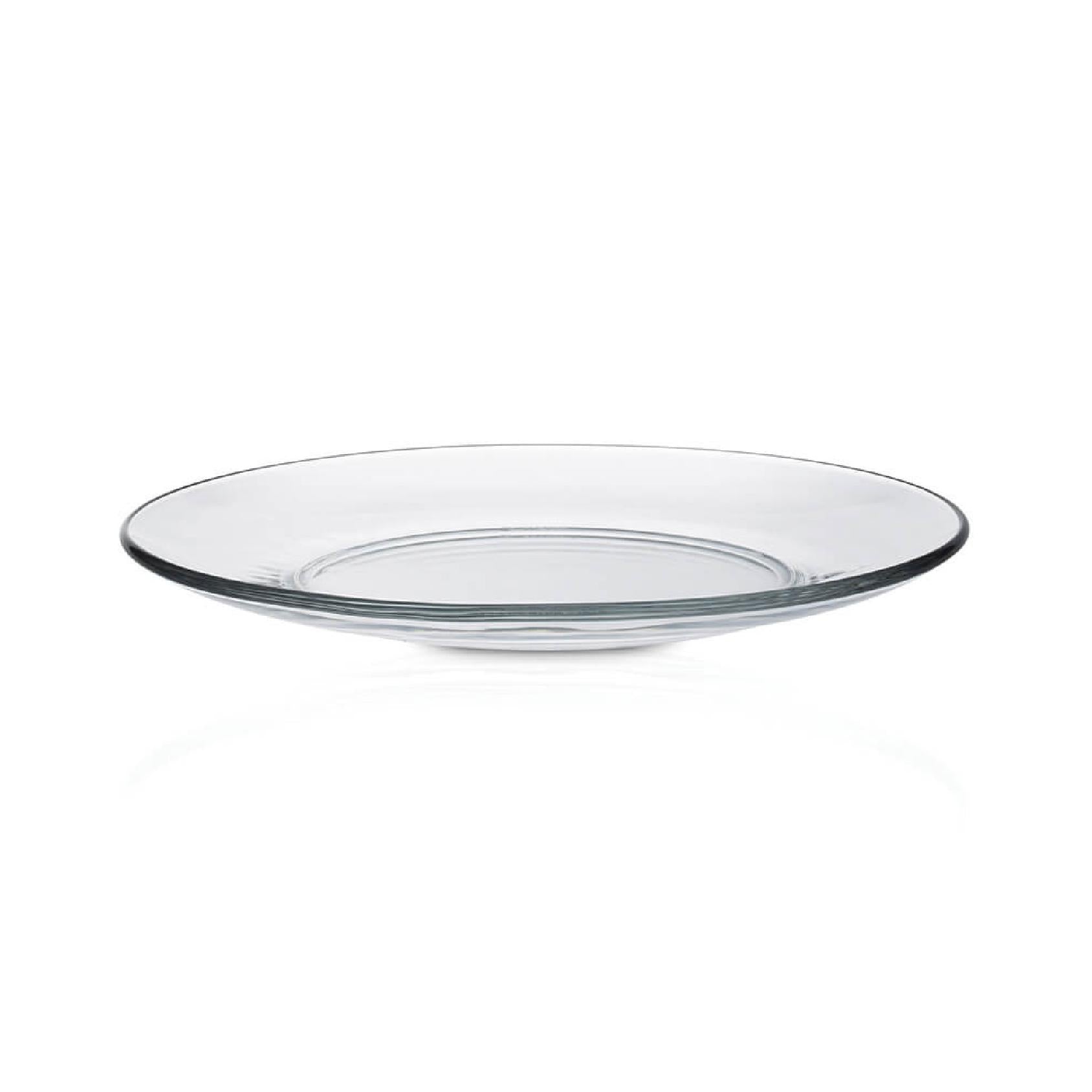 Clear glass dining plate