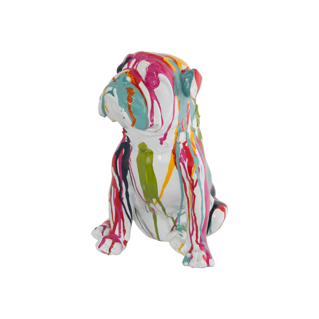 Colourful ceramic bulldog