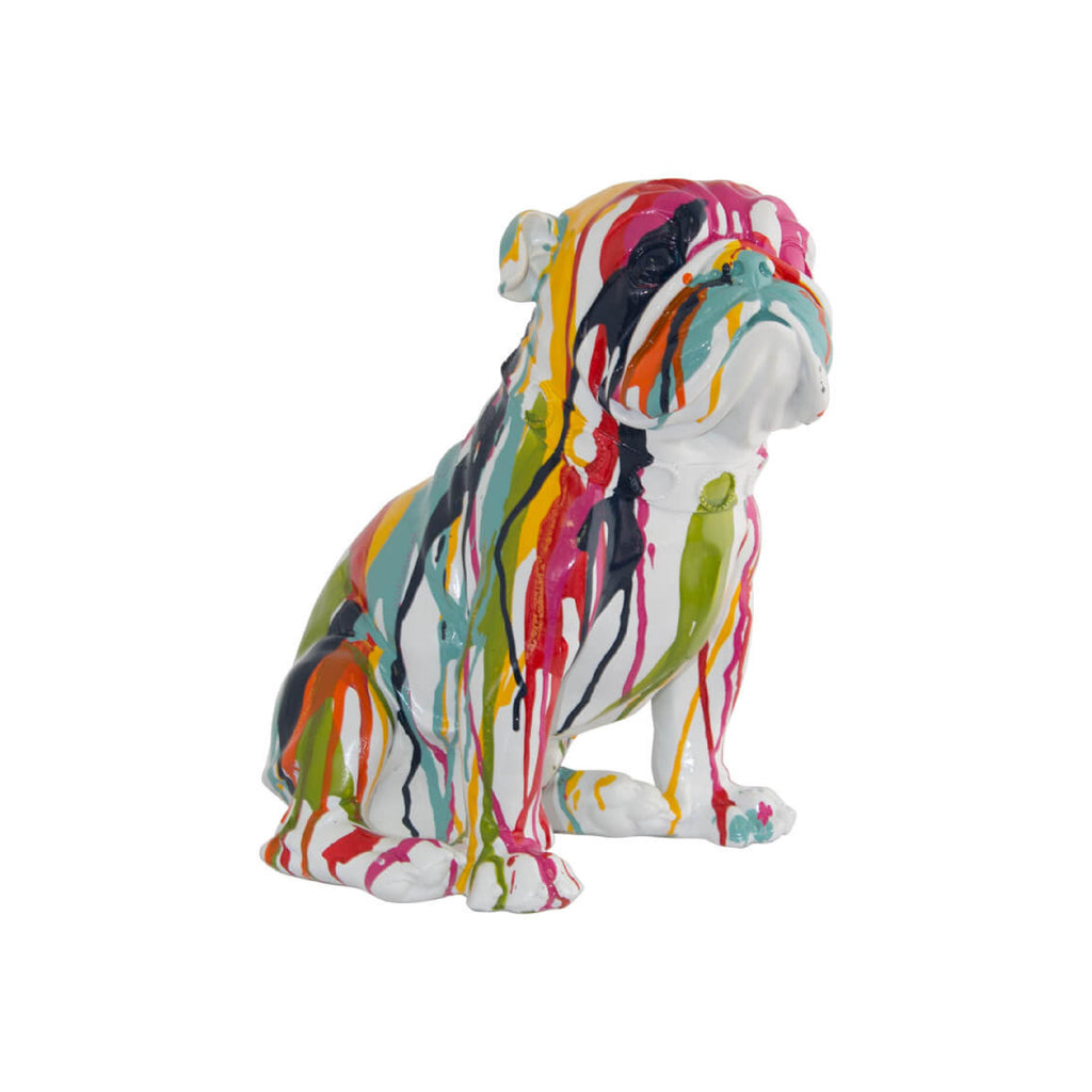 Colourful ceramic bulldog