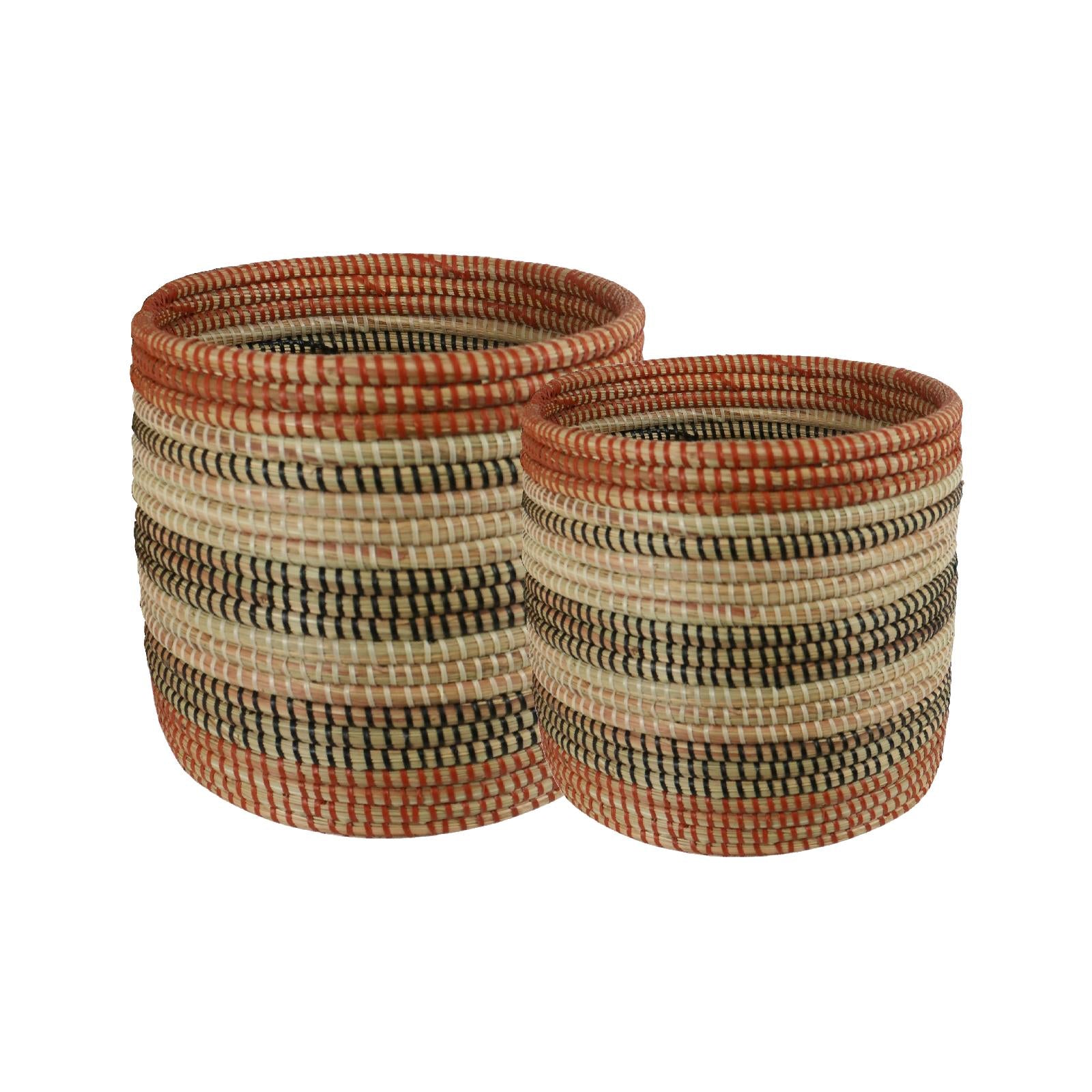 Colourful round storage basket