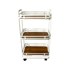 Cream 3-tier storage cart