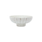 Shallow cream decorative ceramic bowl