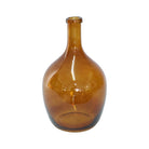Amber glass bottle vase