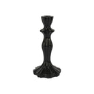 Decorative black glass candle holder