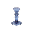 Decorative blue glass candle holder