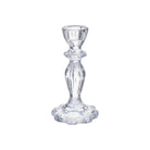 Decorative clear glass candle holder