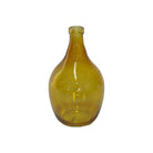 Yellow glass bottle vase
