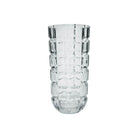 Emerald cut glass vase