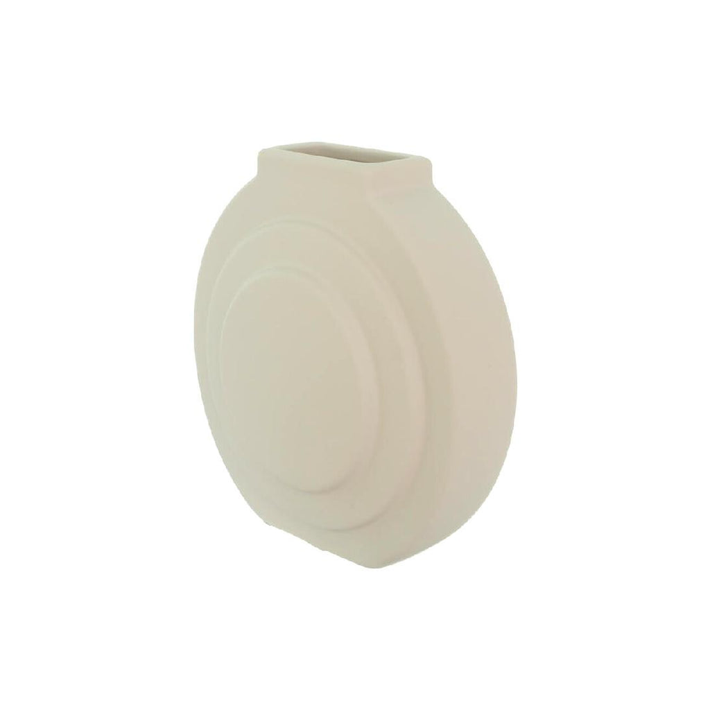 Decorative round beige vase