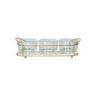 Glass jar set with gold holder