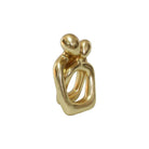 Gold abstract polystone sculpture of a couple 
