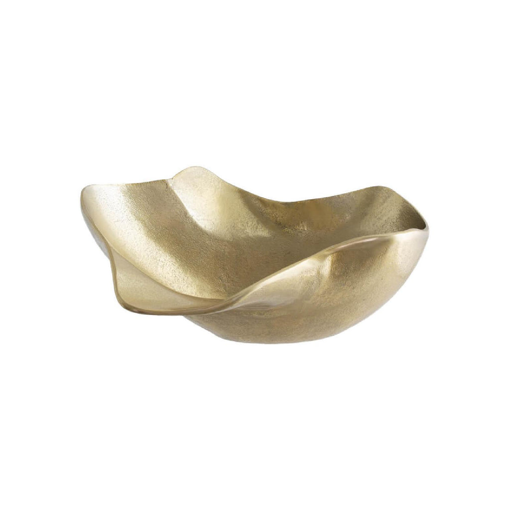 Gold flare metal bowl