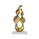 Gold and white spiral sculpture