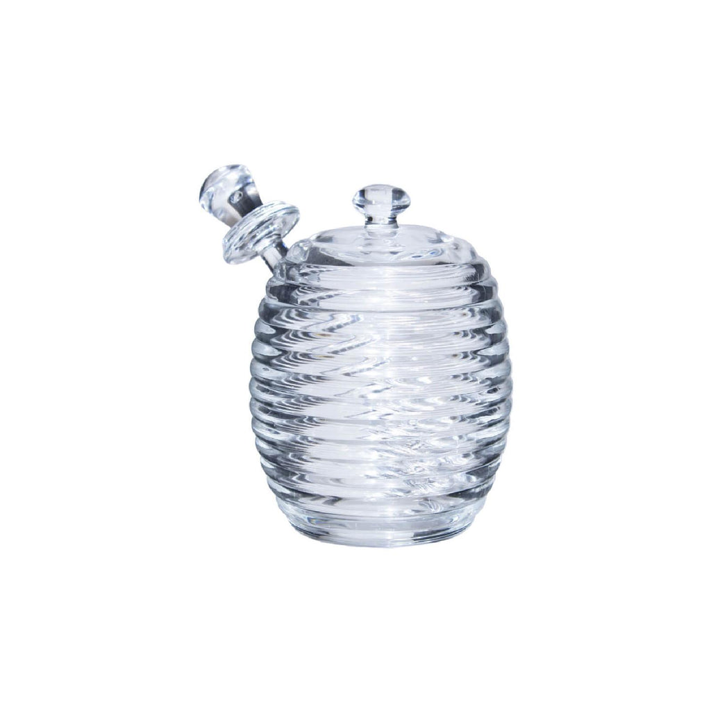 Honey pot with lid and dipper