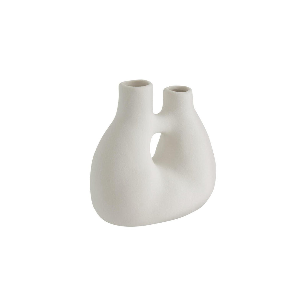 Ivory ceramic vase