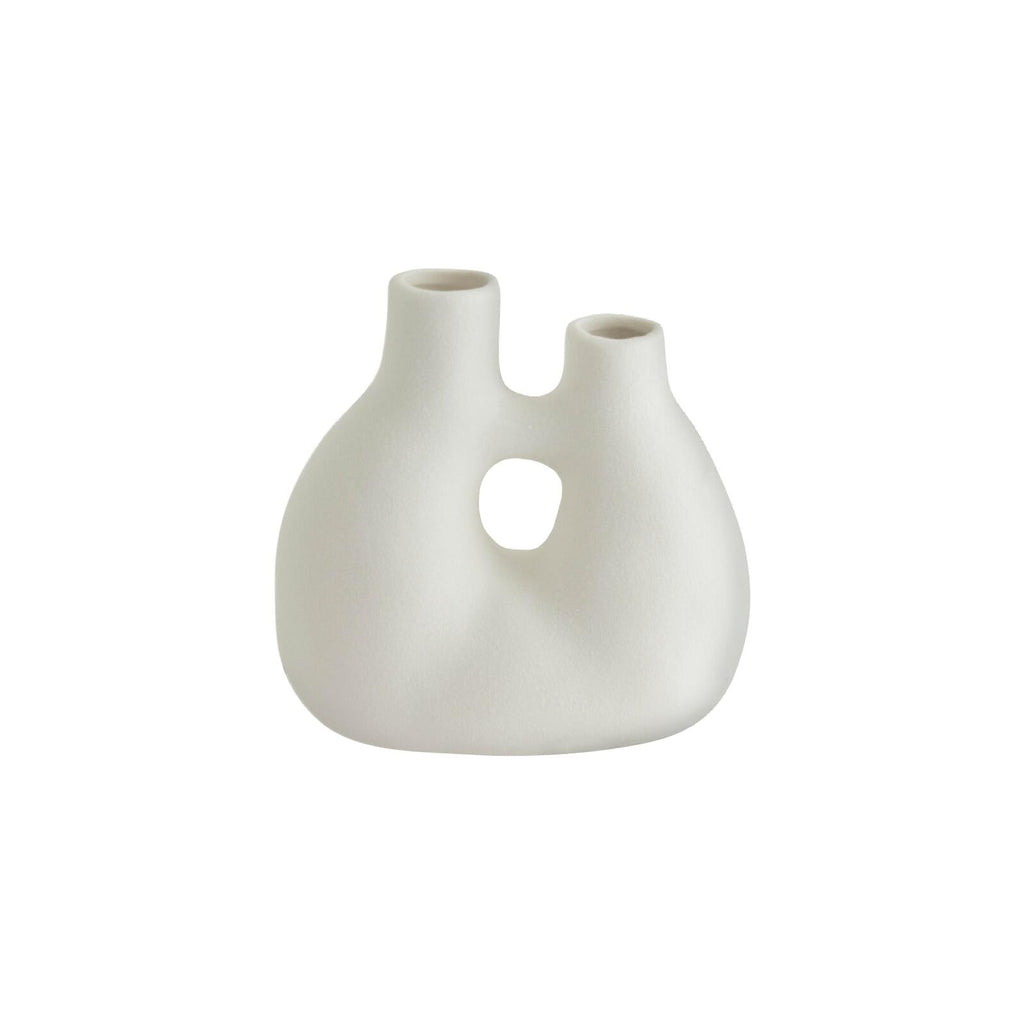 Ivory ceramic vase